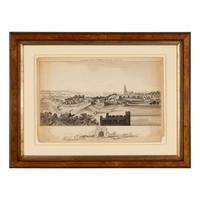 An Ink and Wash Illustration of the Topography of Boston, Lincolnshire