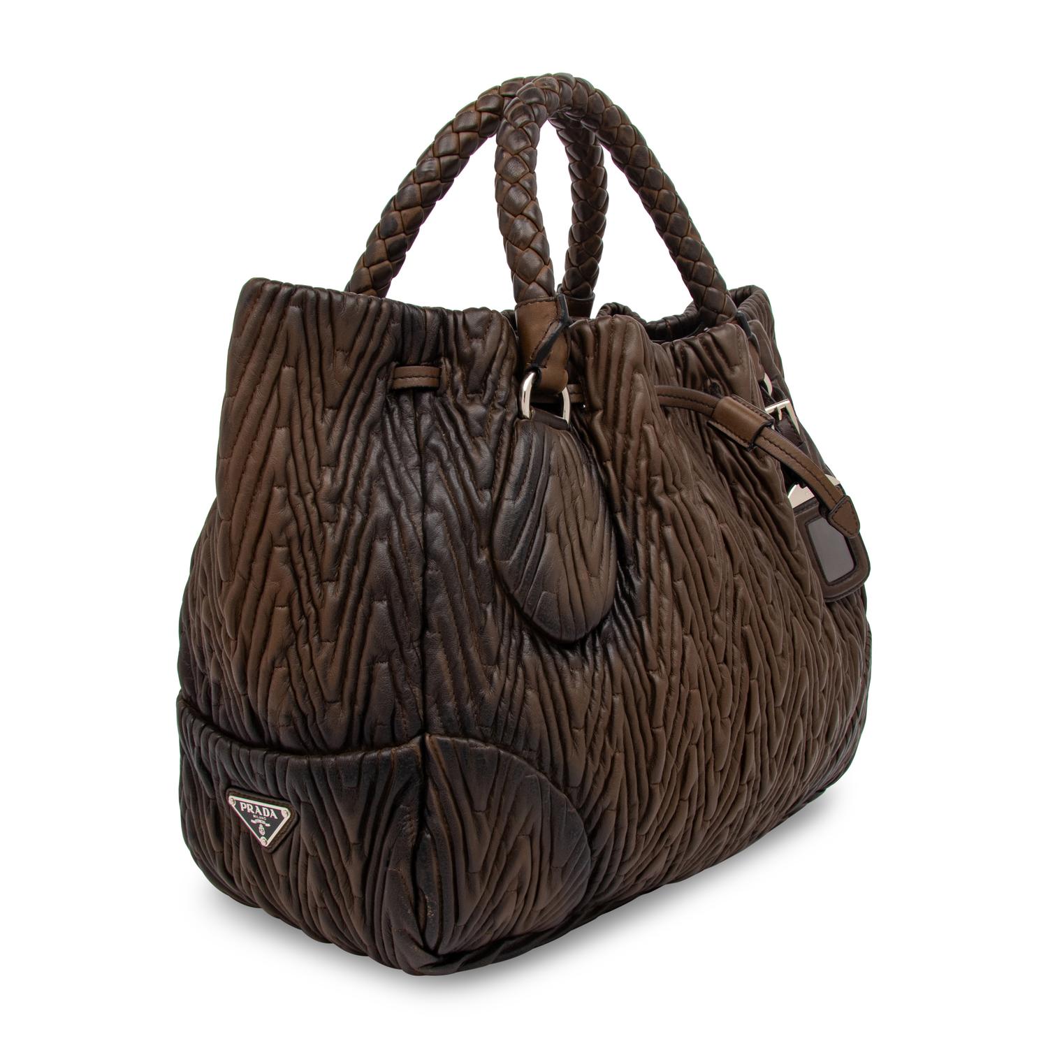 Prada, Chevron Quilted Leather Tote