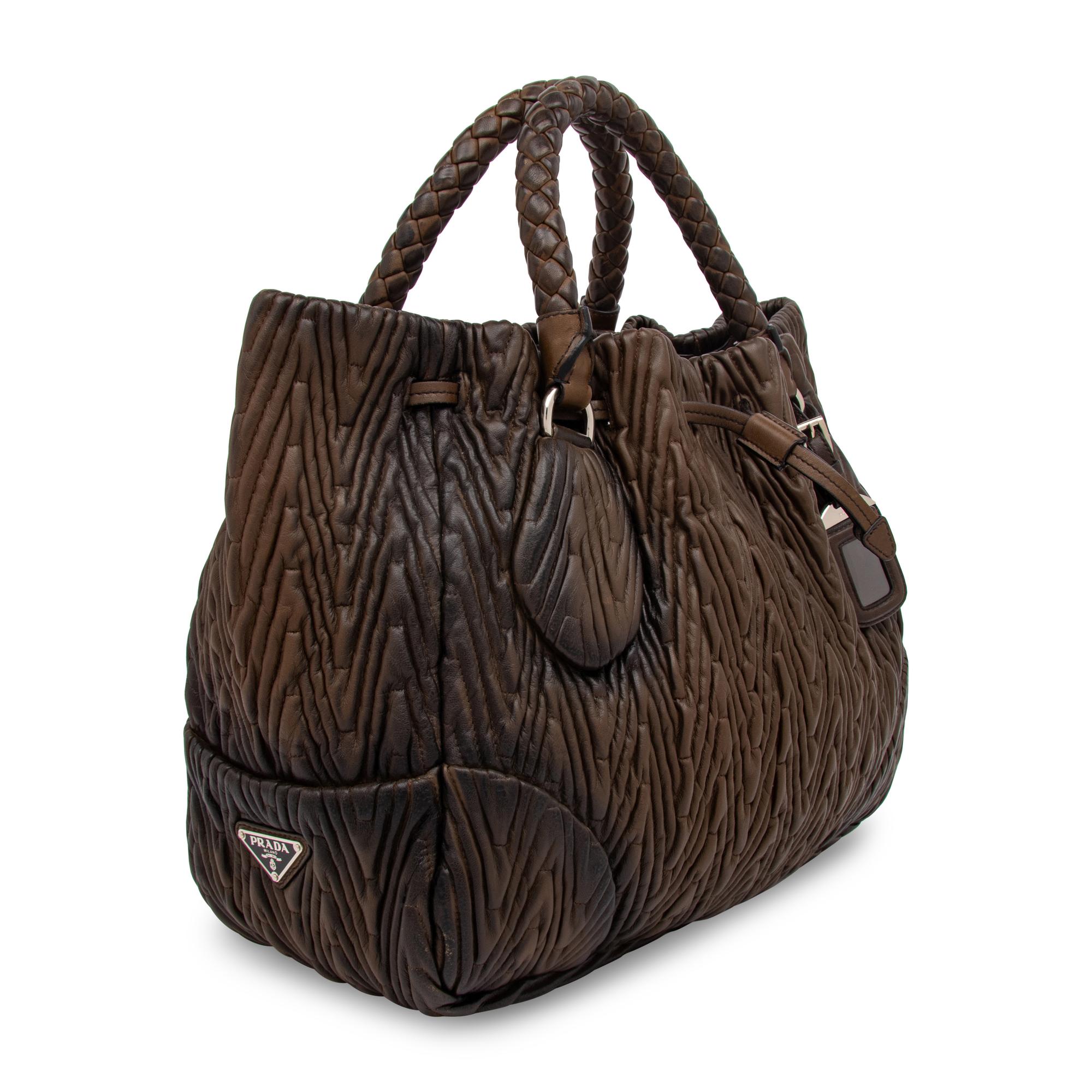 Prada, Chevron Quilted Leather Tote