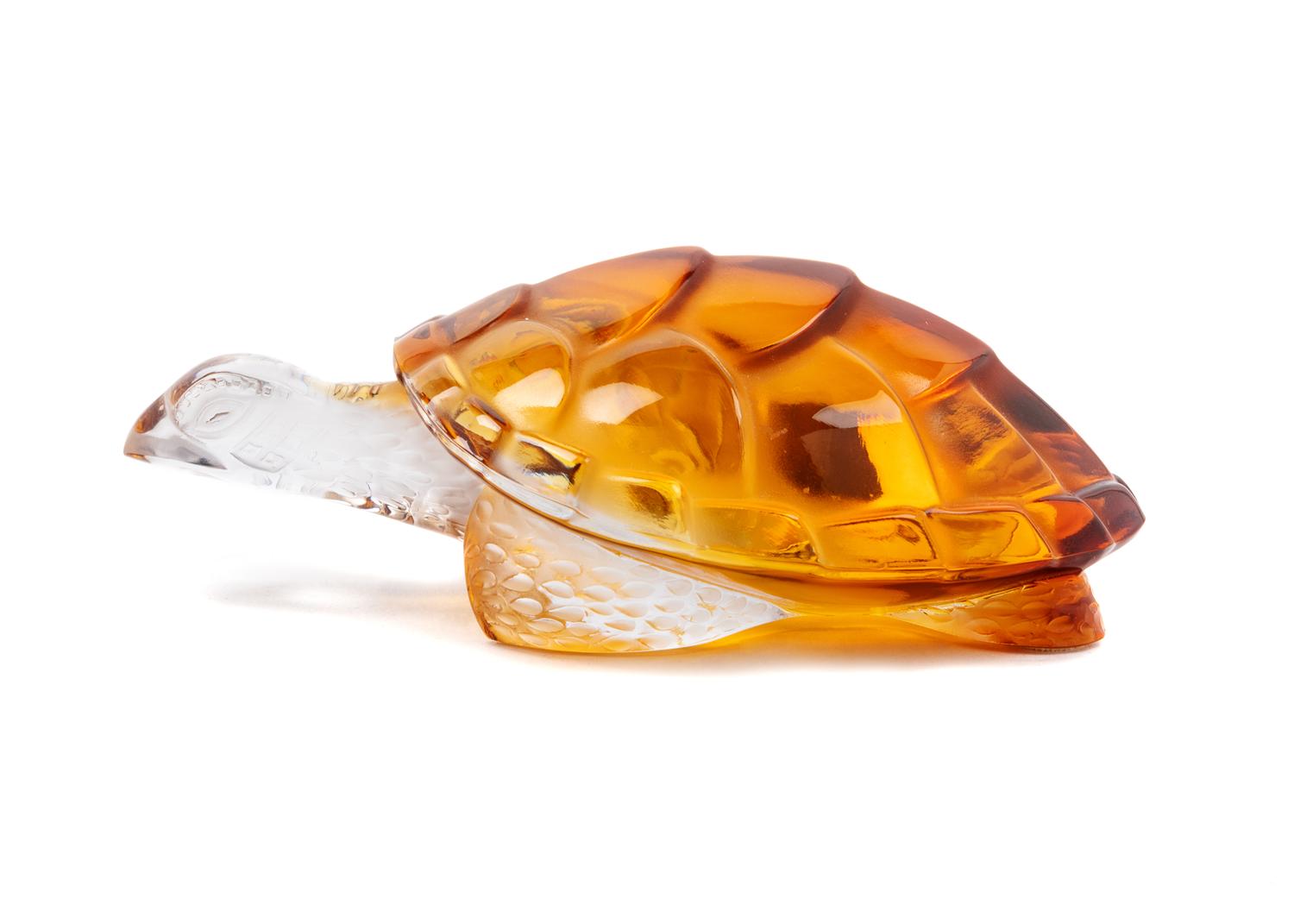 A Lalique Colored Glass Figure — 20TH CENTURY