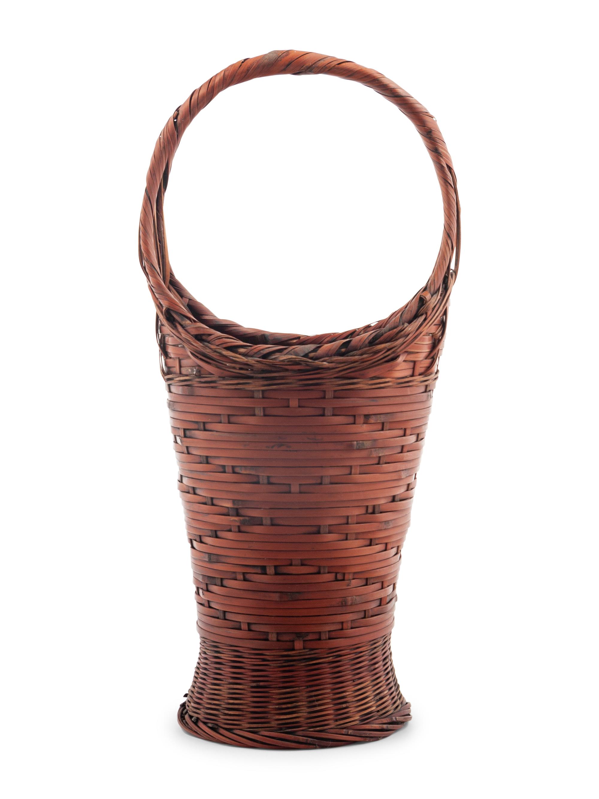 A Japanese Bamboo Ikebana Basket