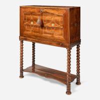 A Flemish Baroque bone-inlaid rosewood vargueno cabinet late 18th / early 19th century