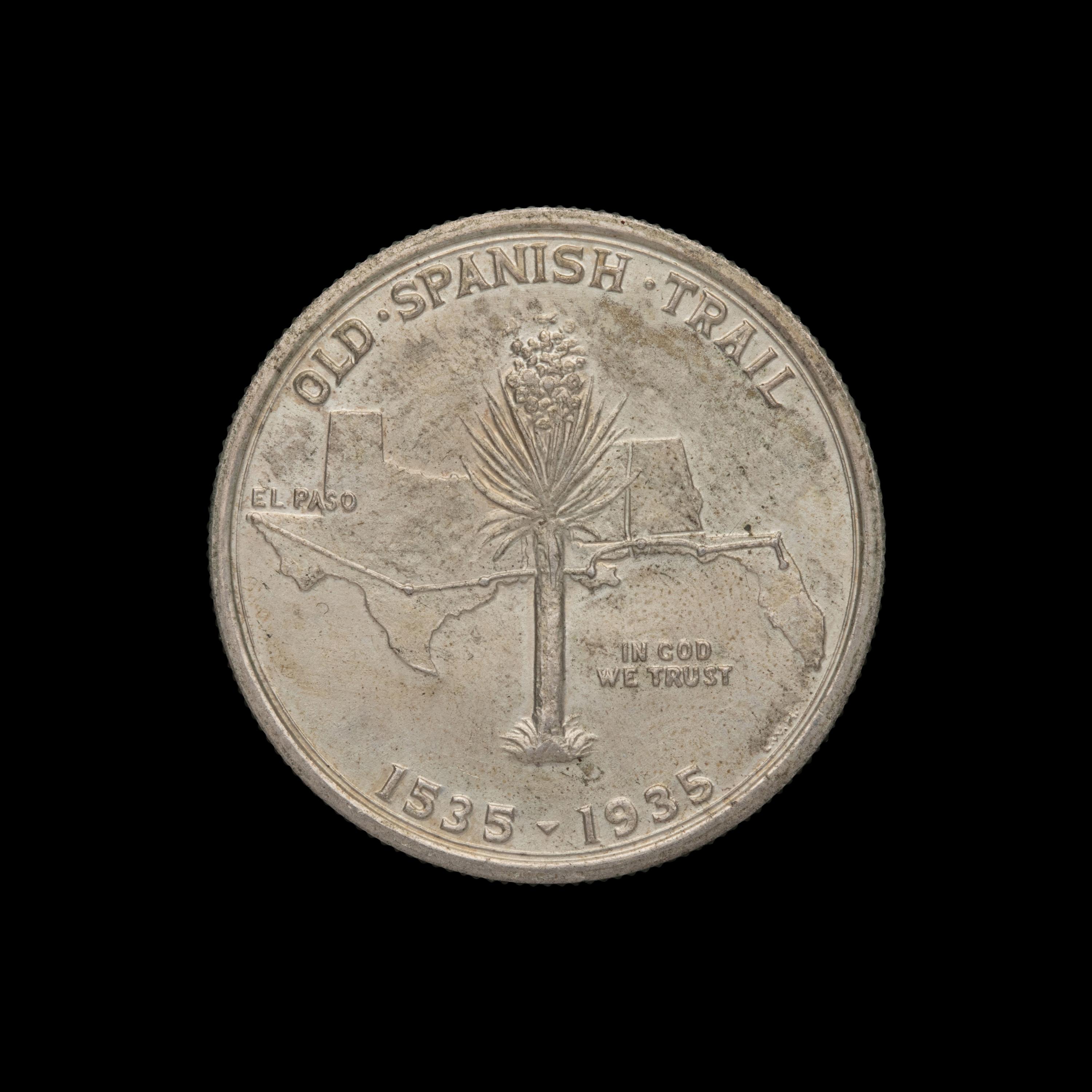 A 1935 Old Spanish Trail Commemorative 50c Coin