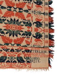 Two Cotton and Wool Jacquard Coverlets