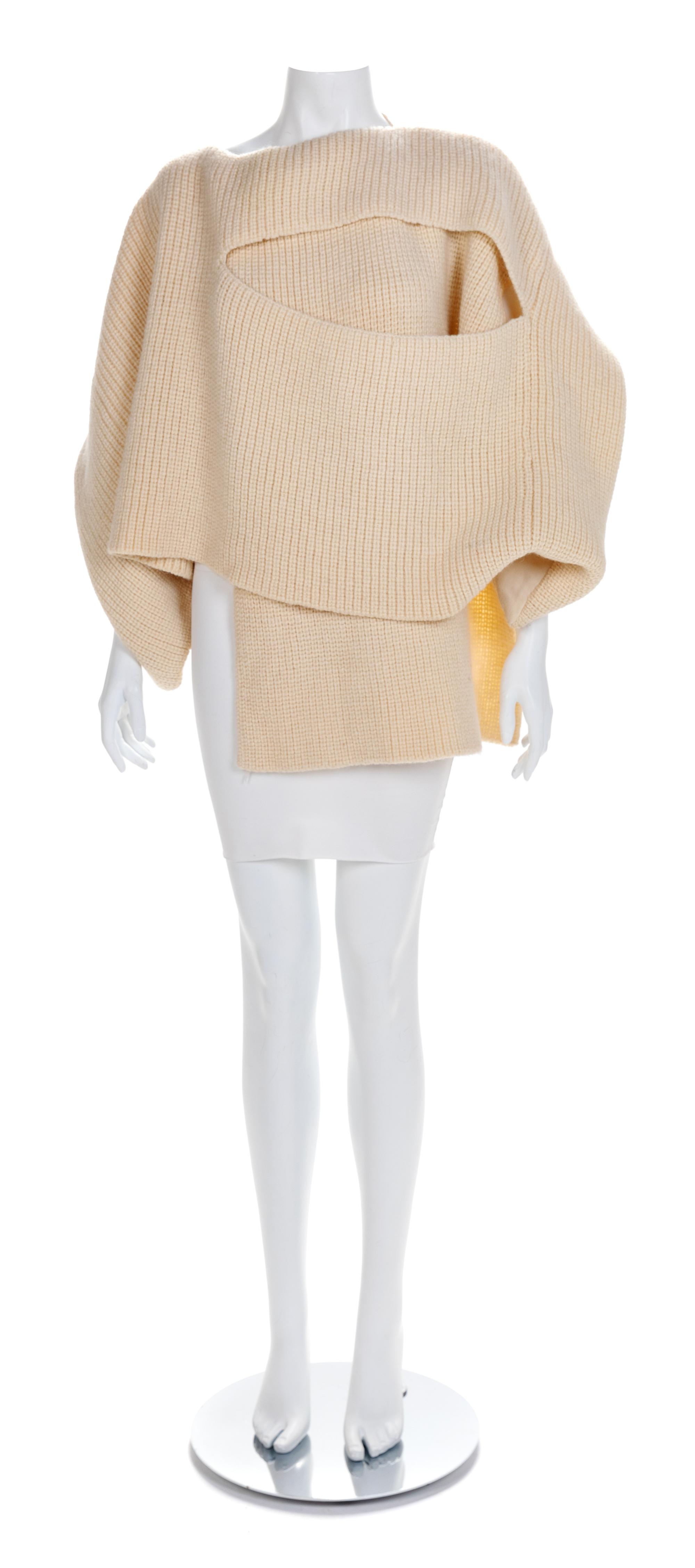 Rare Early Comme des Garçons Knit Sweater, 1983-84 No size label