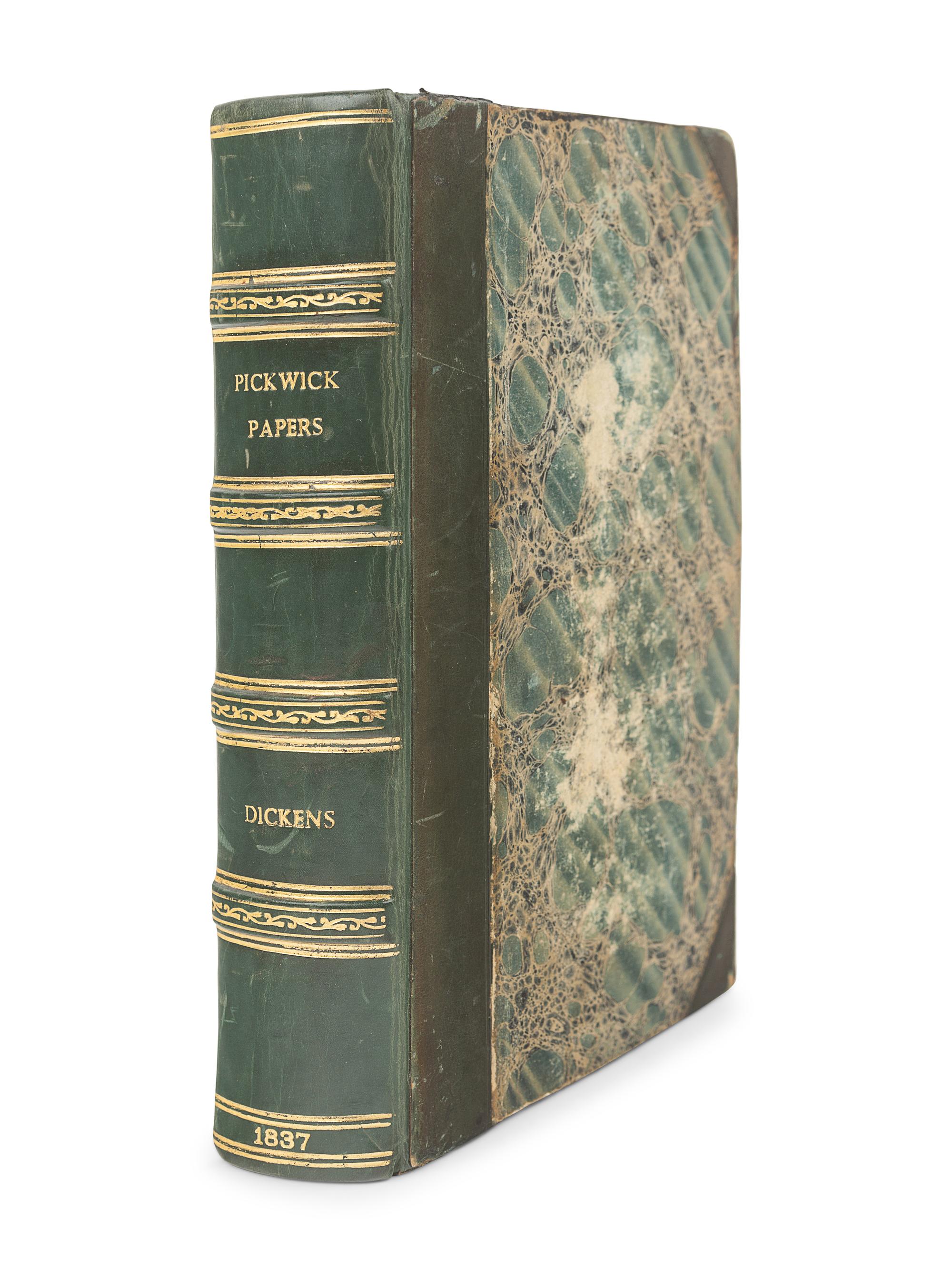 DICKENS, Charles (1812-1870). The Posthumous Papers of the Pickwick Club. London: Chapman & Hall, 1837.