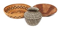 Three Decorative Southwestern Style Baskets