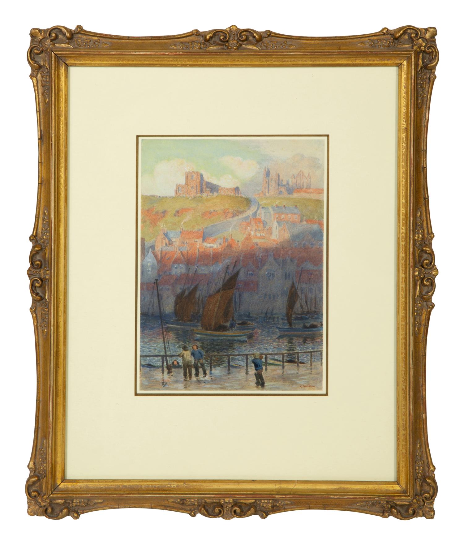 The Harbor, Whitby, Yorkshire , circa 1880s