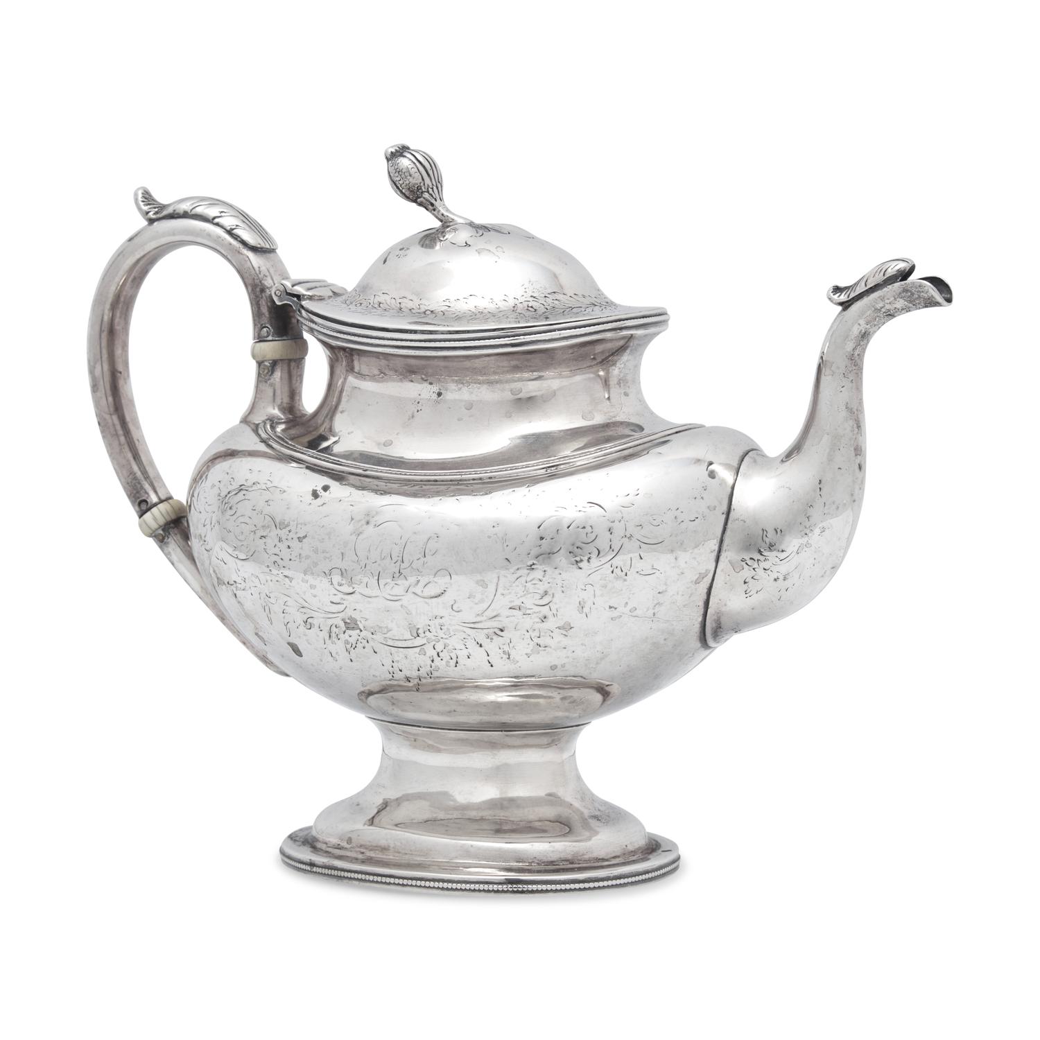 A Coin Silver Teapot