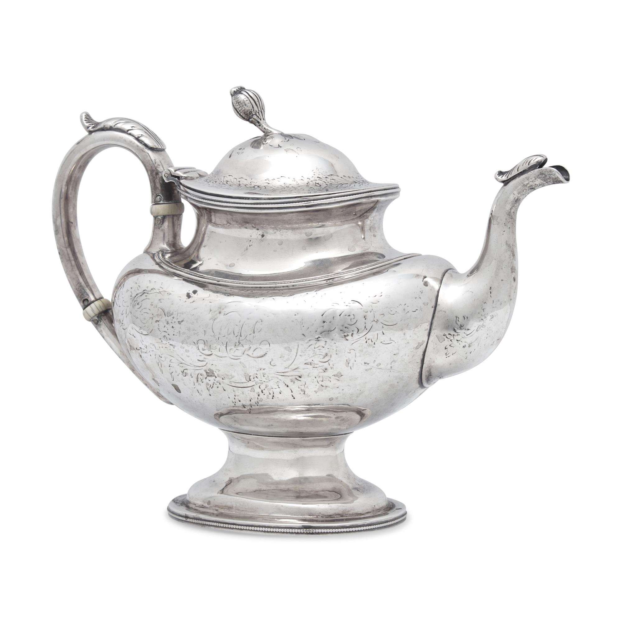 A Coin Silver Teapot