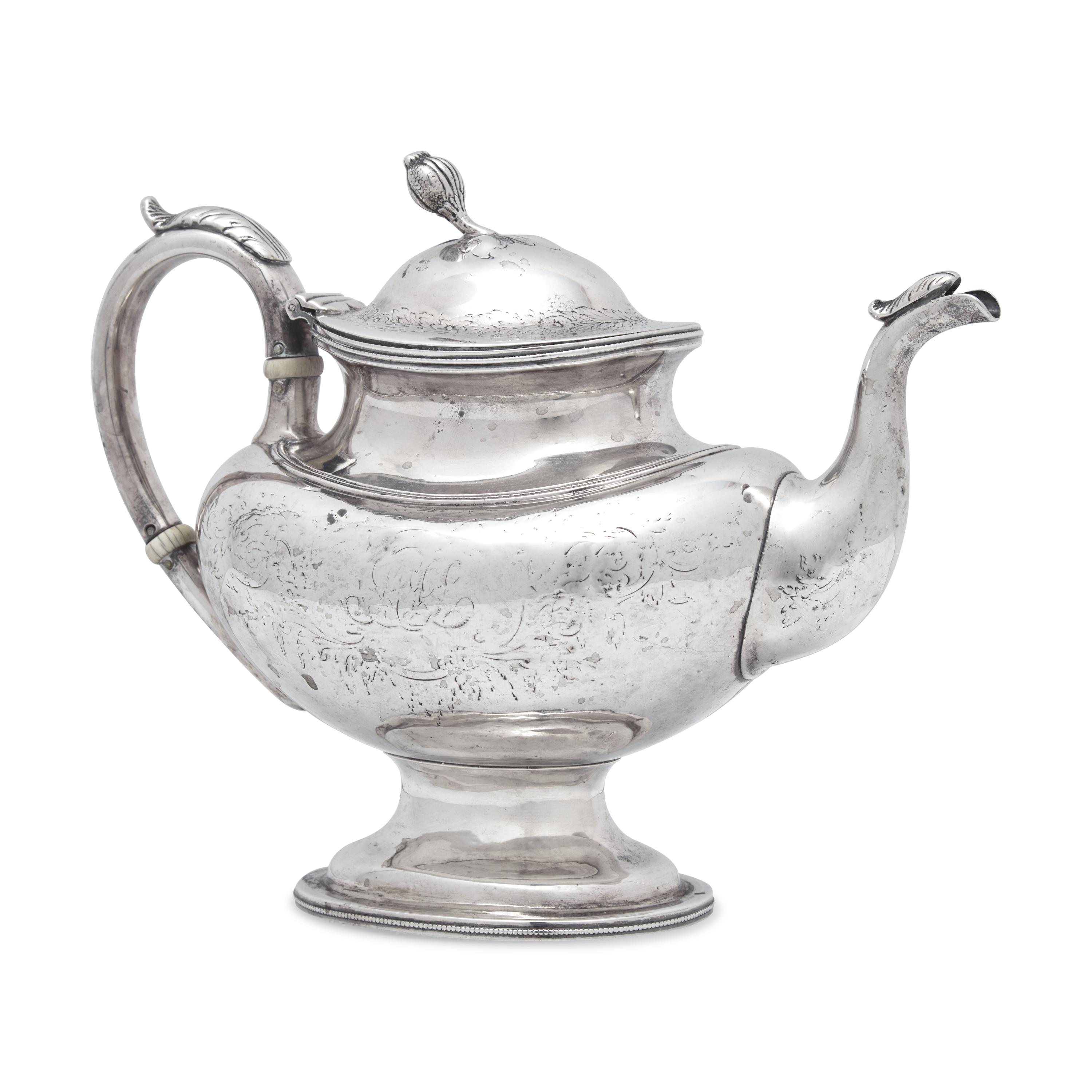 A Coin Silver Teapot