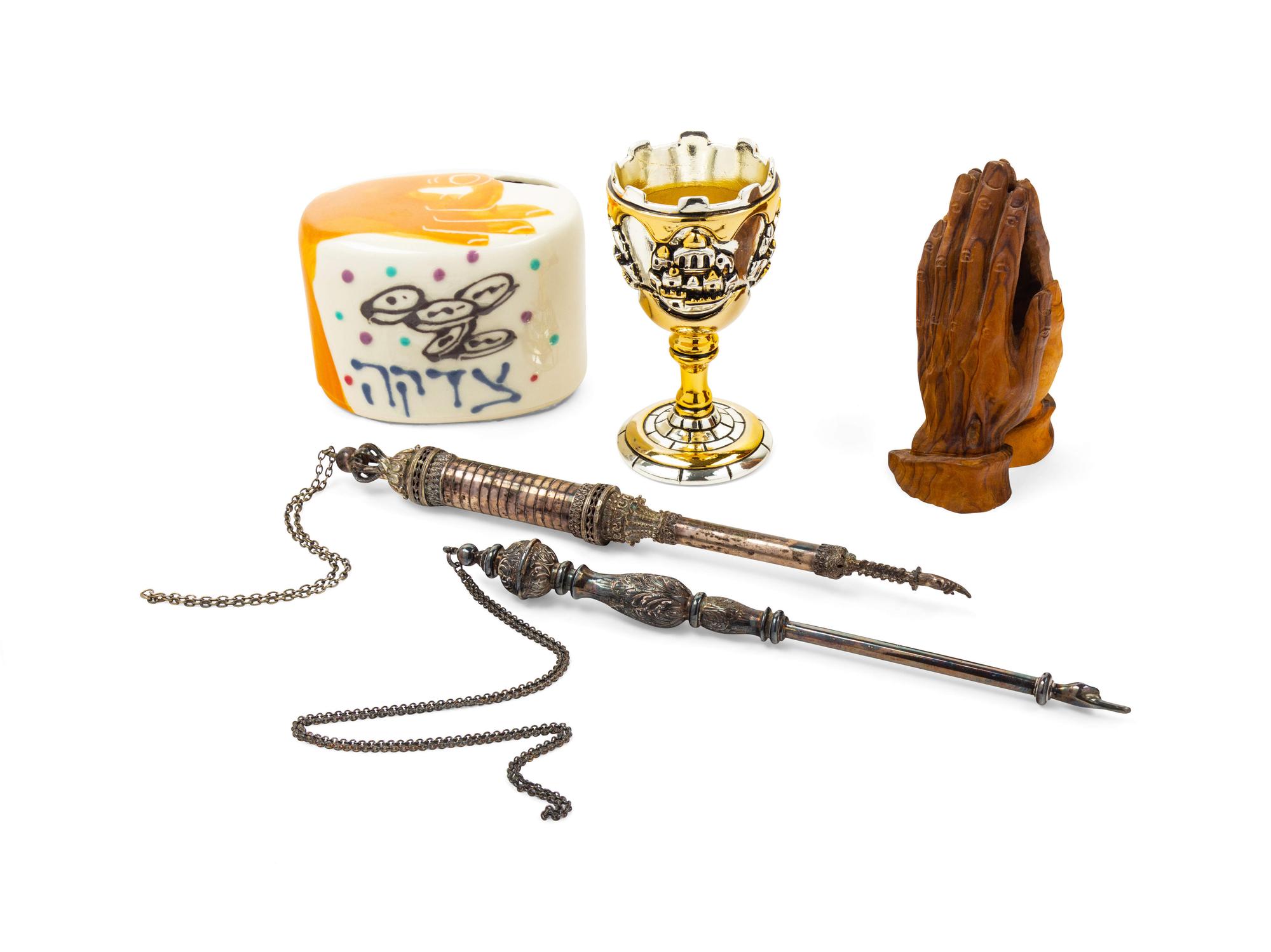 A Group of Two Silver Judaica Articles — various makers