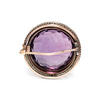 ANTIQUE, AMETHYST AND SEED PEARL BROOCH