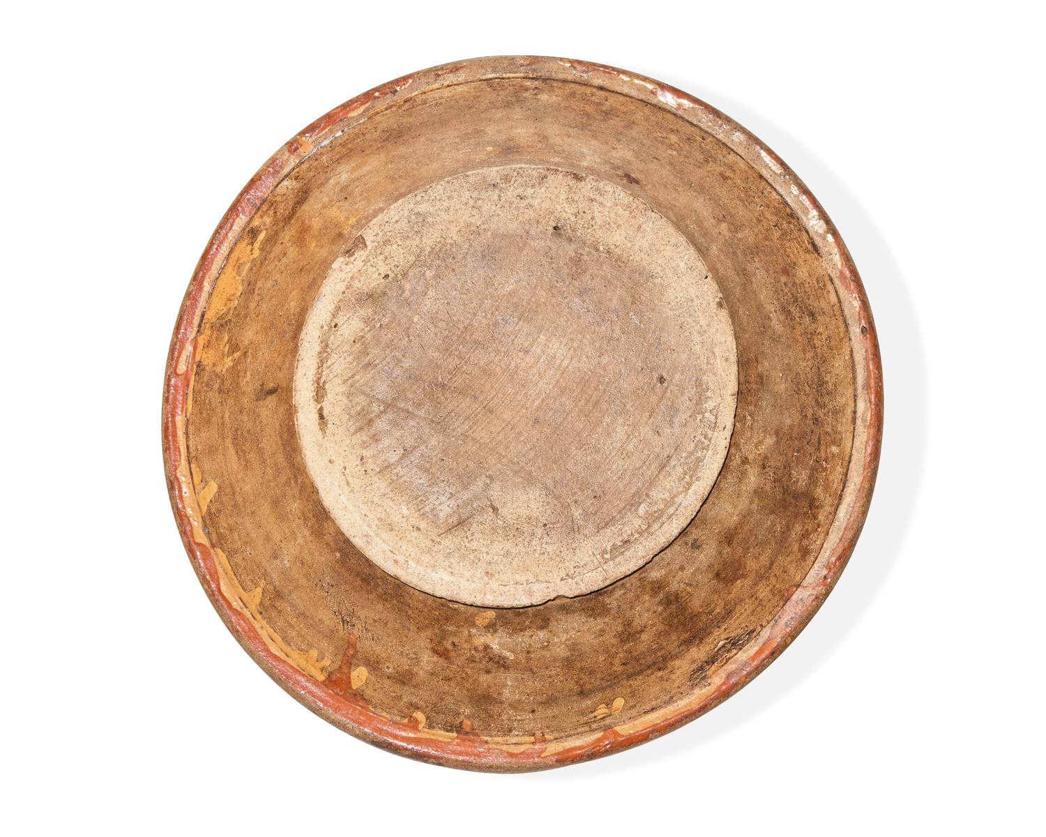 A Glazed and Slip-Decorated Earthenware Pan, North Carolina, 19th century