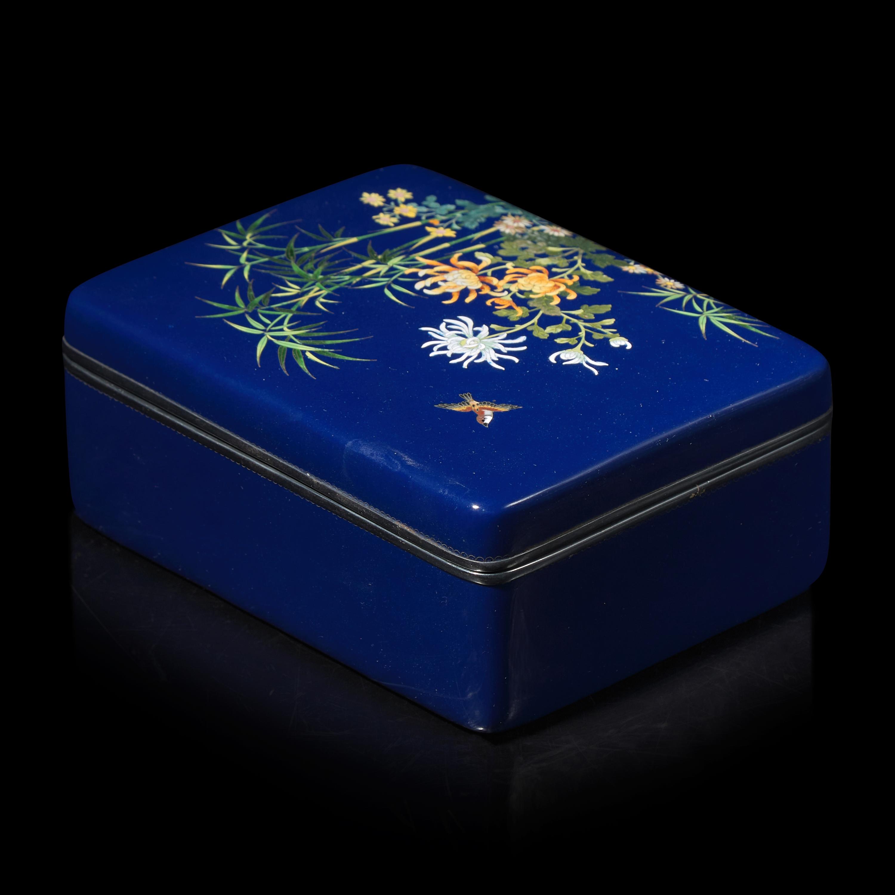 A Finely-Decorated Japanese Cloisonné Box, 20th Century