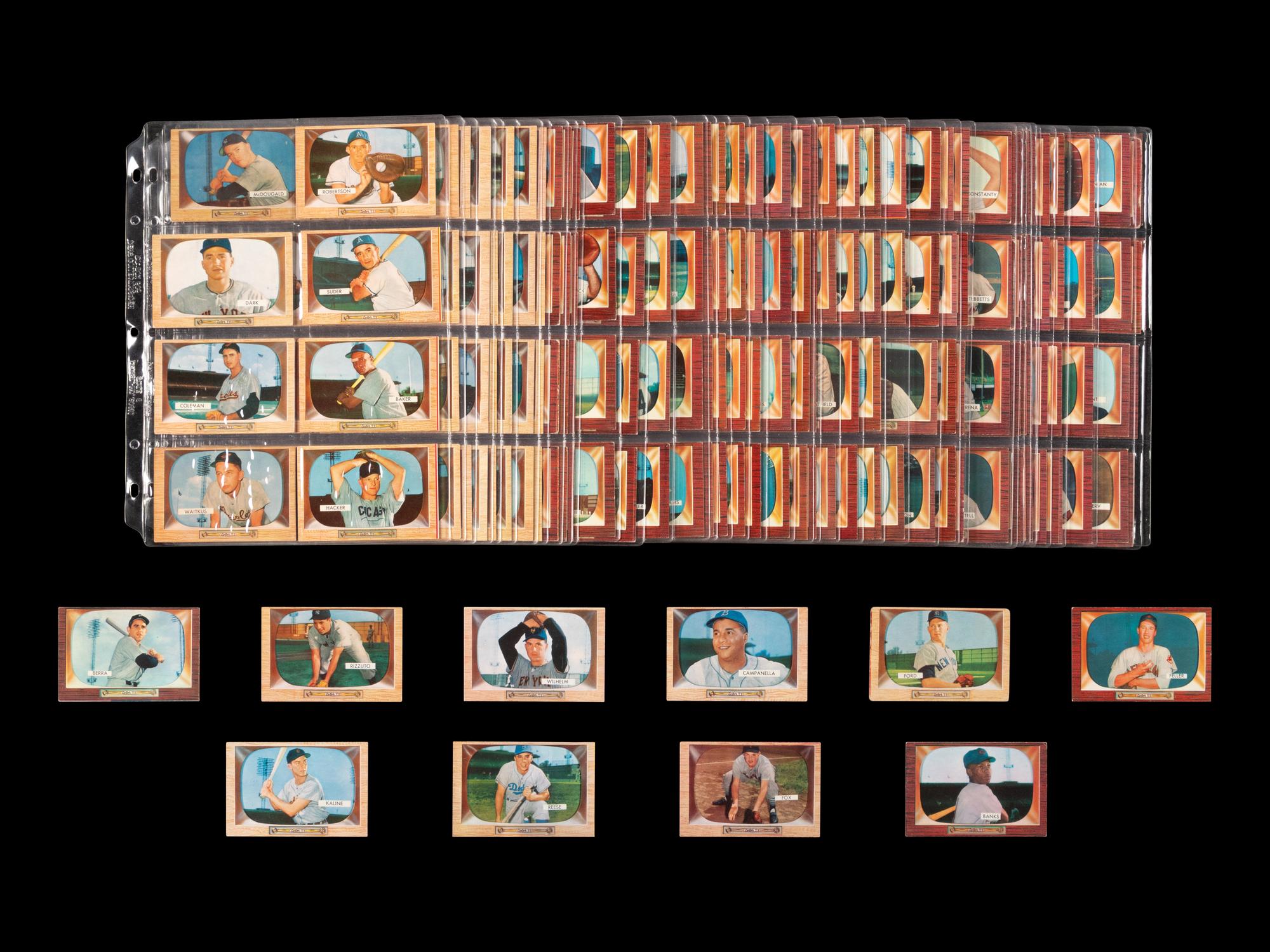 A Near Set of 1955 Bowman Baseball Cards (317/320)