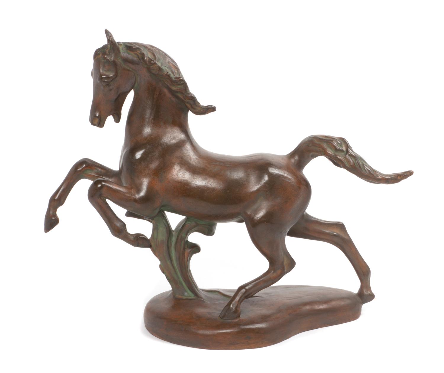 A Terracotta Figure of a Horse Width 18 inches. — SECOND HALF 20TH CENTURY