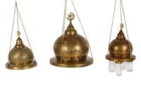 Three Middle Eastern Hanging Lanterns