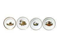 A Classical Ten-Piece Gilt And Enamel-Decorated Porcelain Tea Service