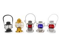A Group to Ten Globe Railroad Lanterns
