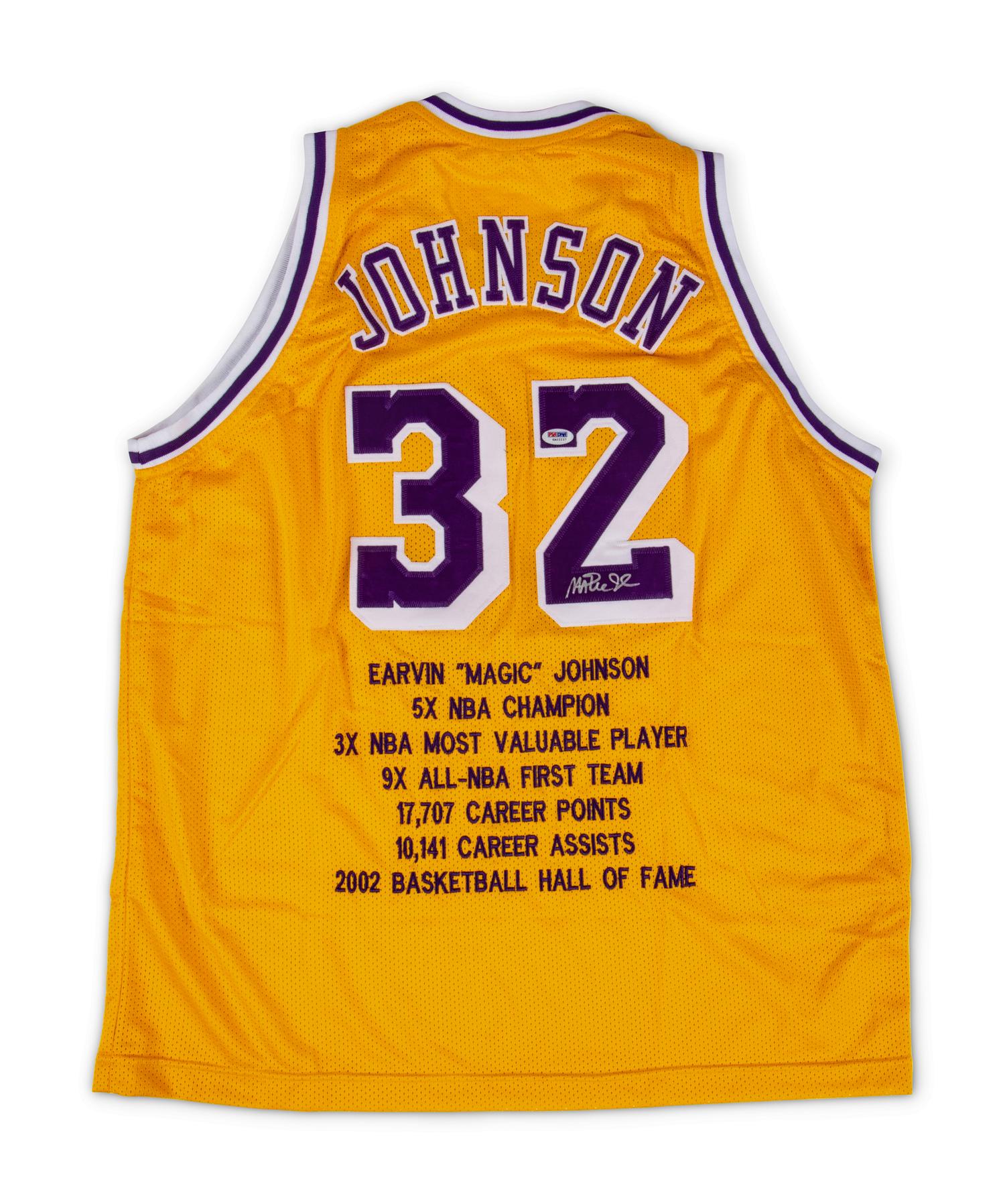 A Collection of Magic Johnson Signed Autograph Jerseys - Lakers and Dream Team (PSA)