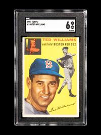 A 1954 Topps Ted Williams Baseball Card No. 250 (SGC 6 EX-NM)