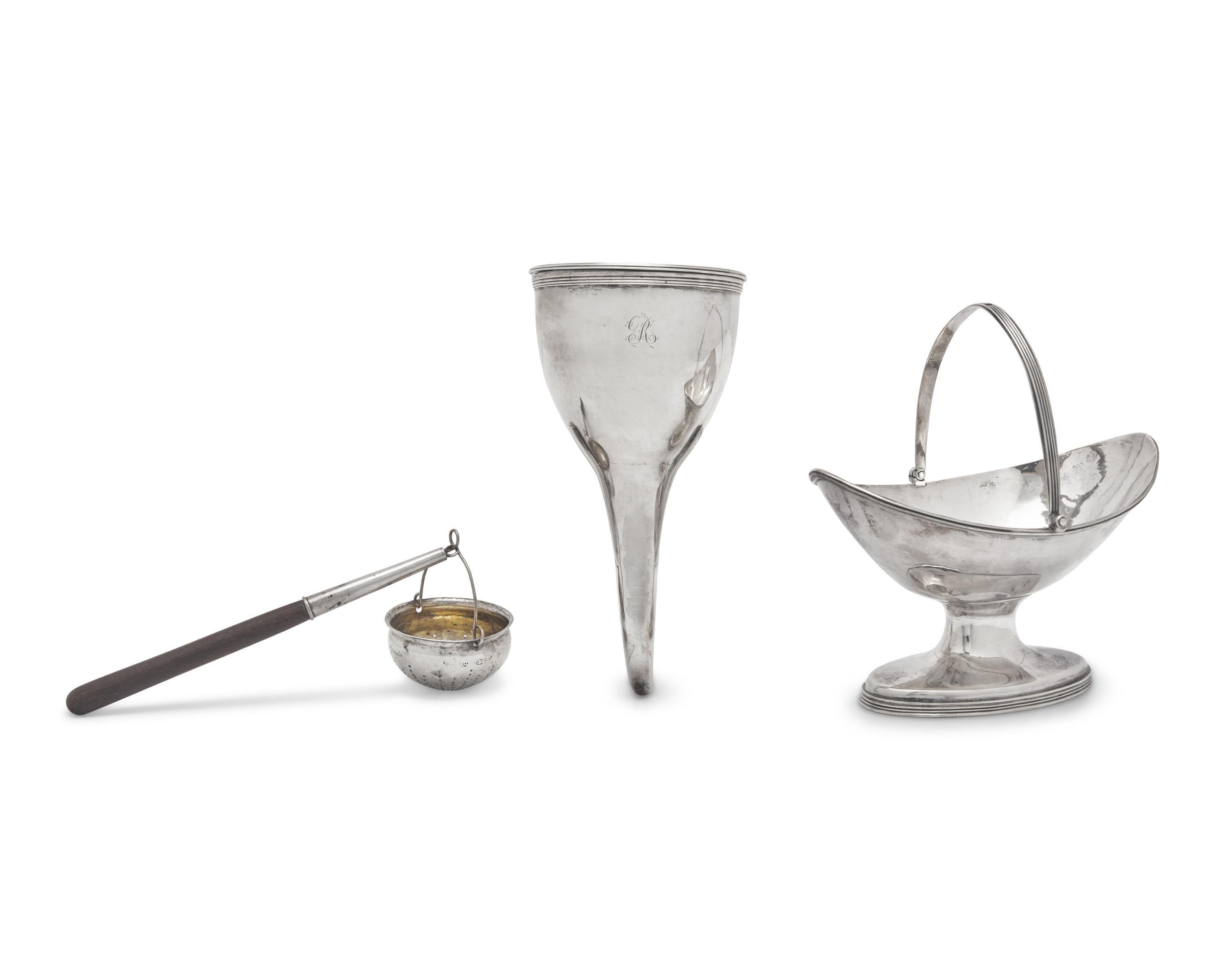 A Group of Three Silver Tablewares