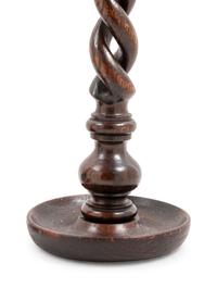 Two Pairs of English Turned Wood Candlesticks