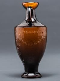 A New York Mold-Blown Amber Bottle