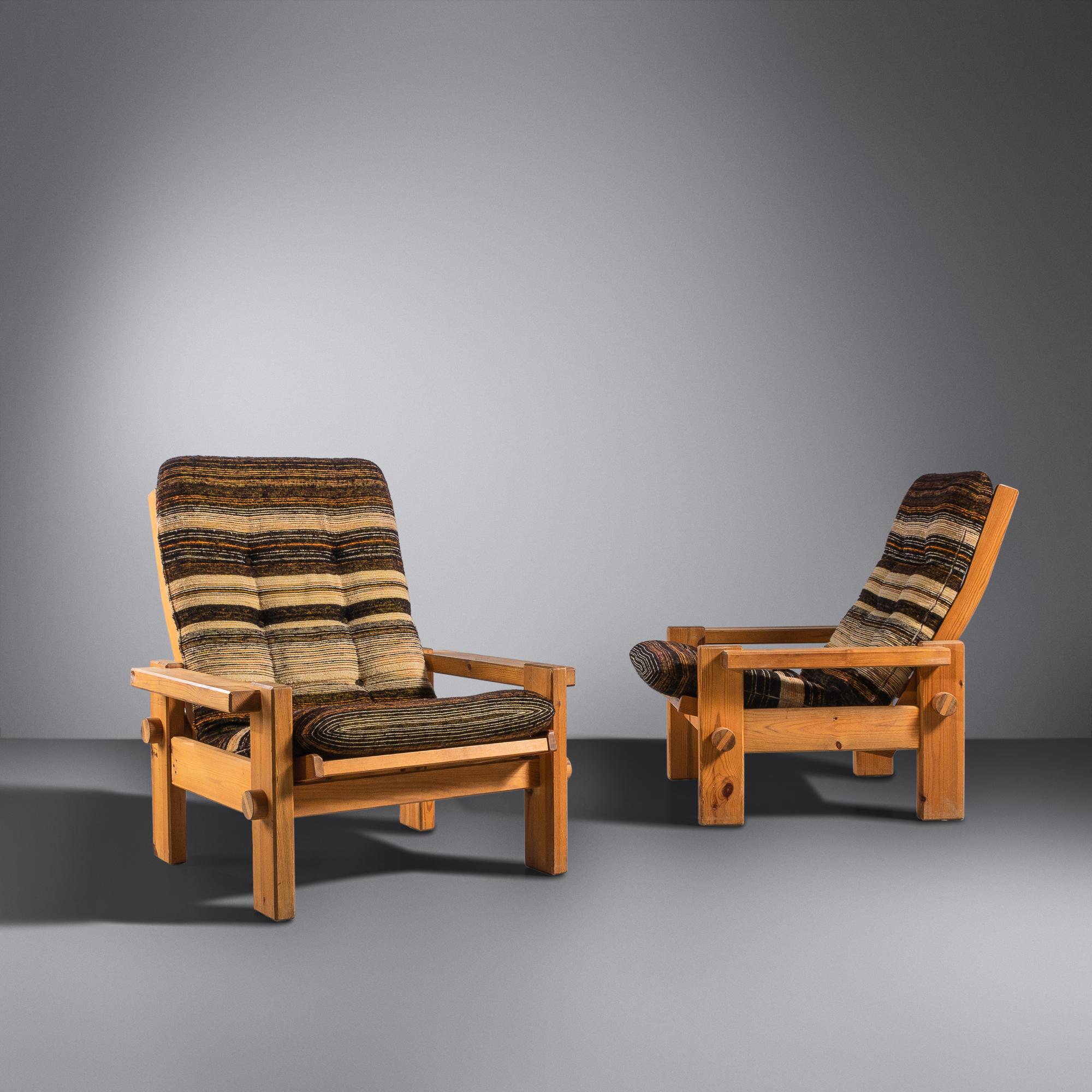 Pair of Lounge Chairs, c. 1970 Sweden