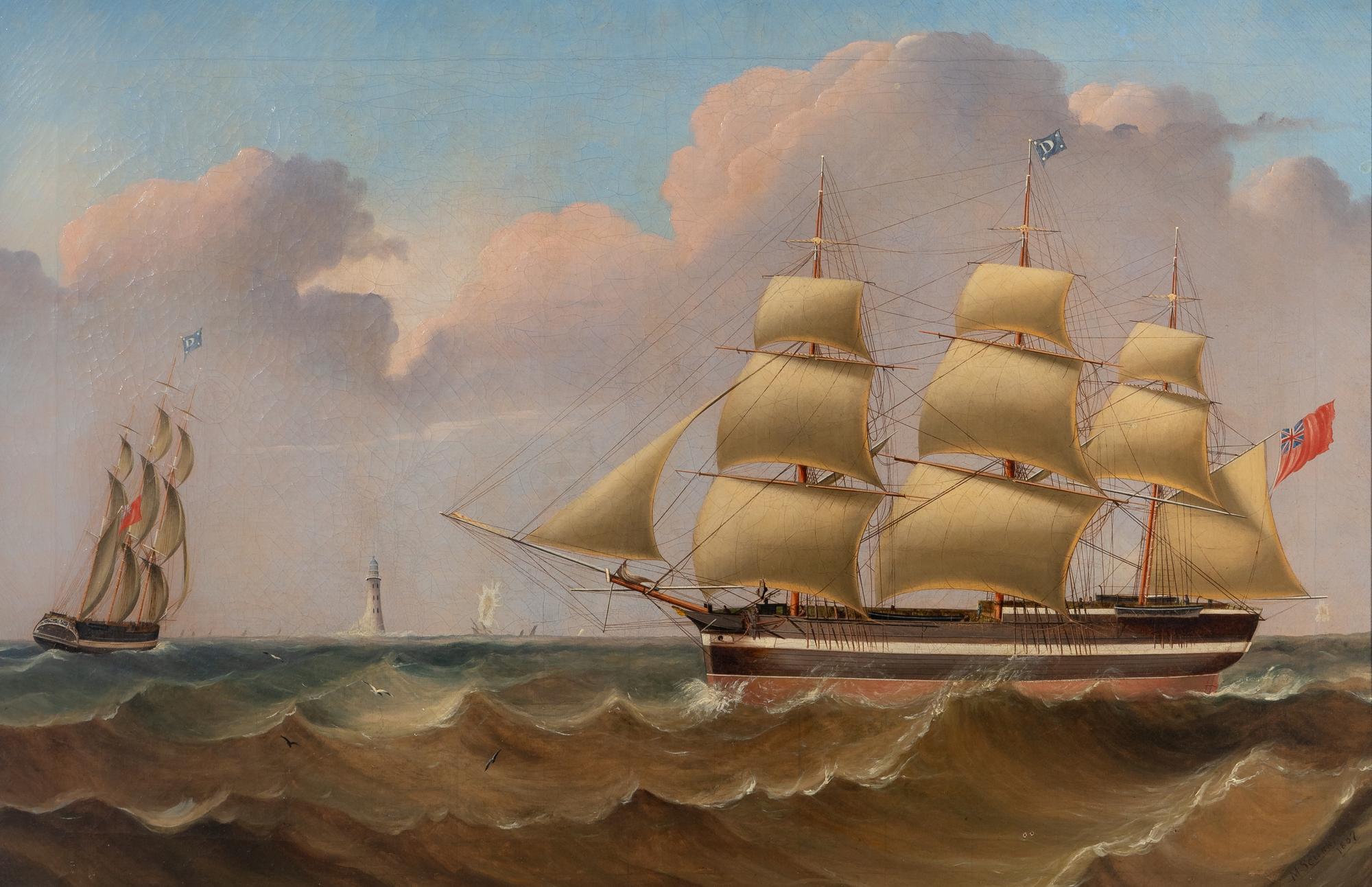 Ships by Lighthouse