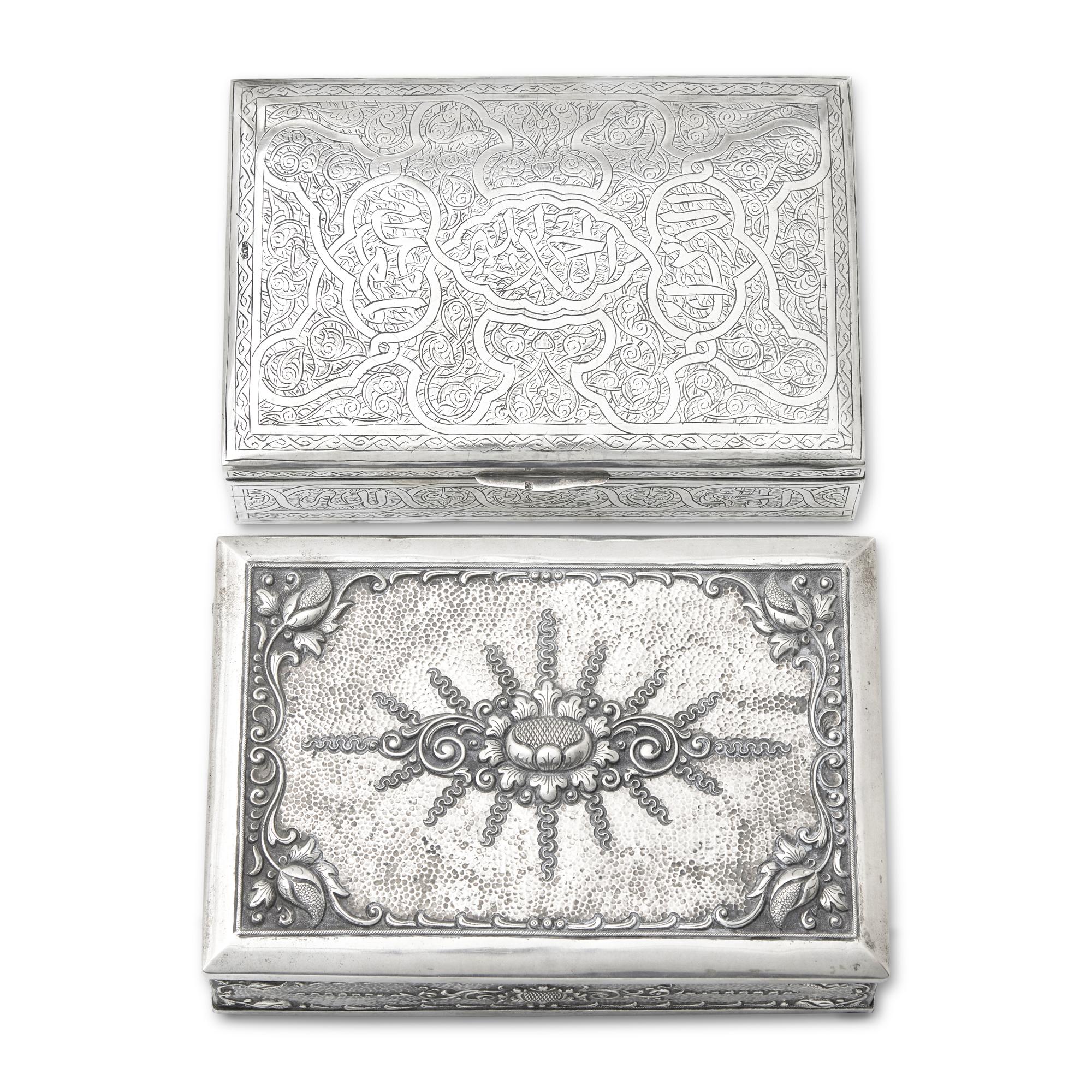 Two Silver Table Boxes