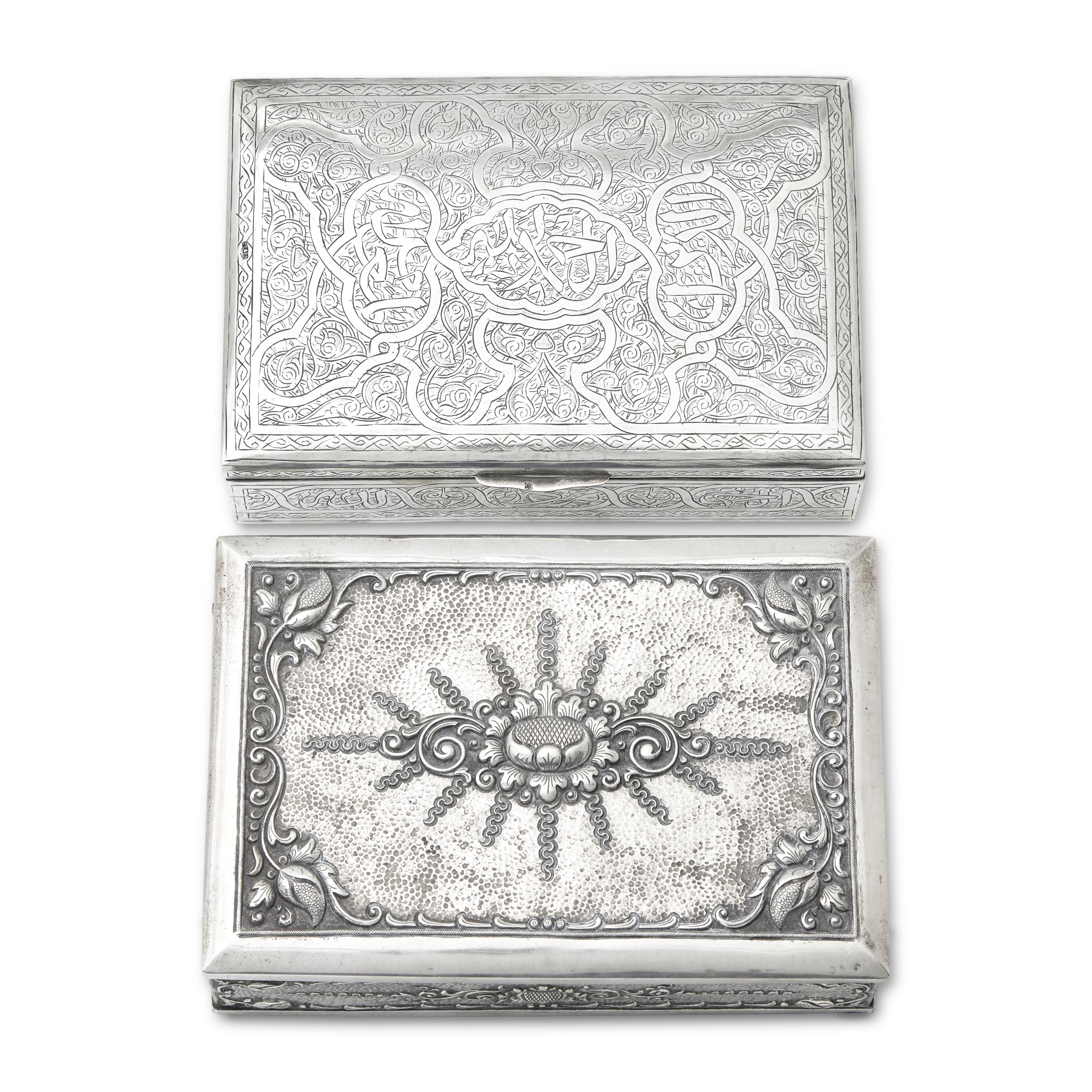 Two Silver Table Boxes