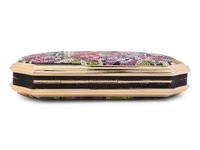 Judith Leiber Floral and Stripe Padded Minaudière
