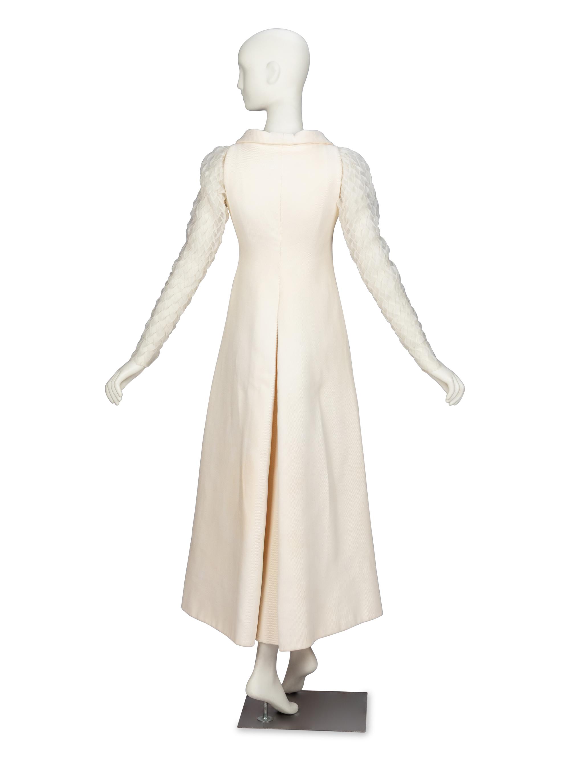 Galanos, Pleated-Sleeve & Whipcord Dress