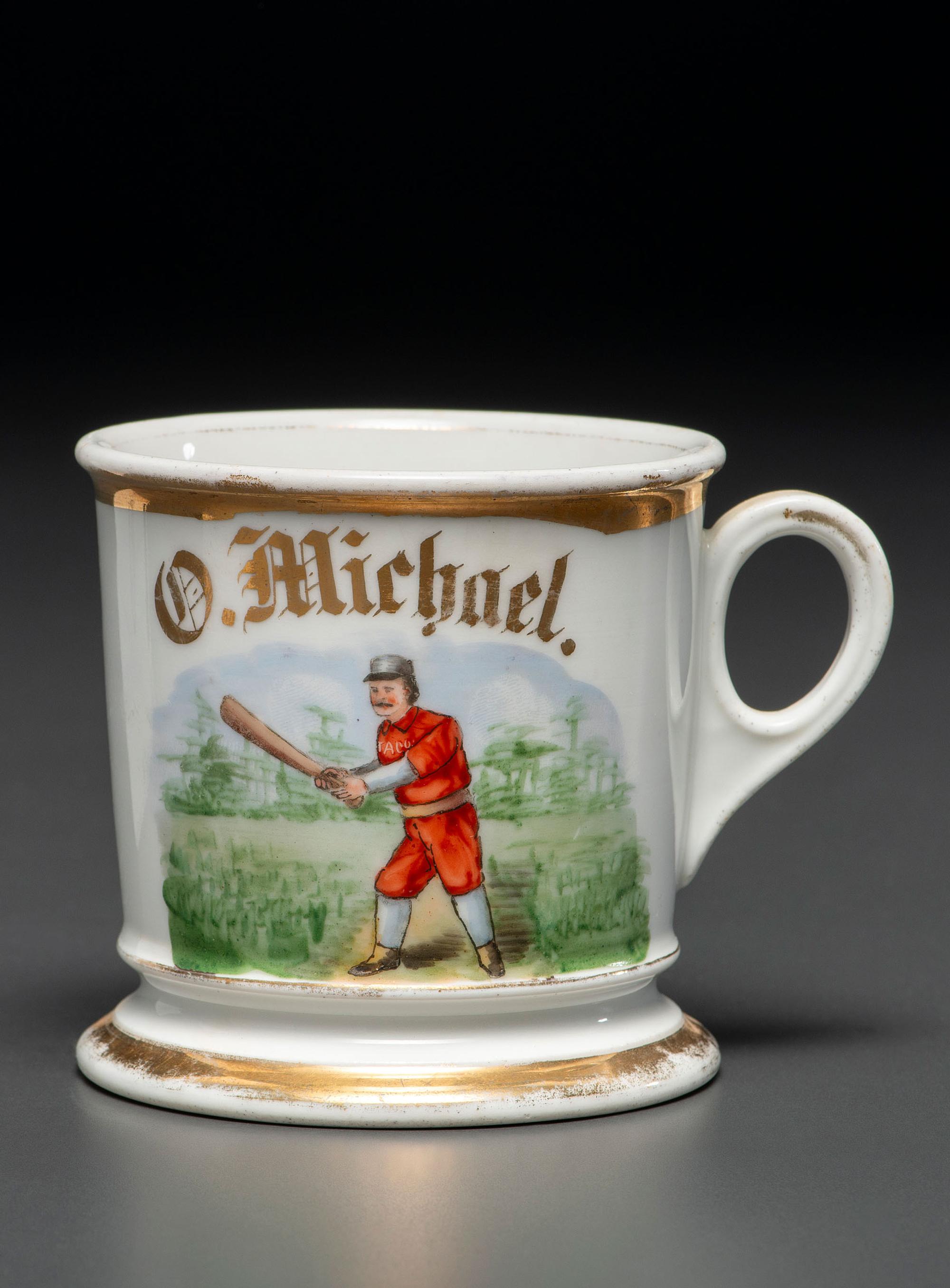 A Baseball Player's Porcelain Occupational Shaving Mug