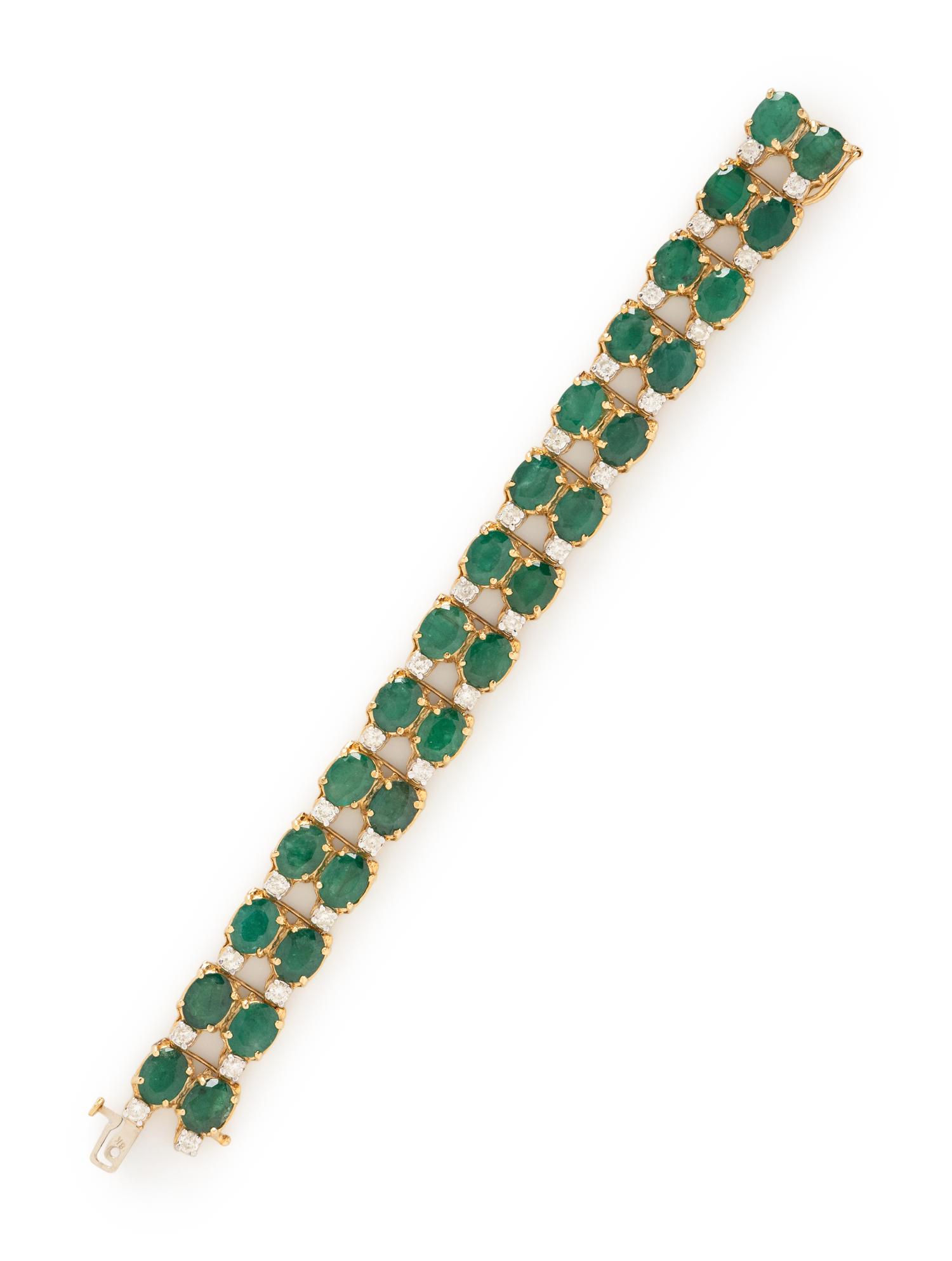 EMERALD AND DIAMOND BRACELET