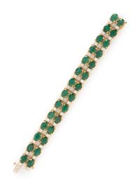 EMERALD AND DIAMOND BRACELET