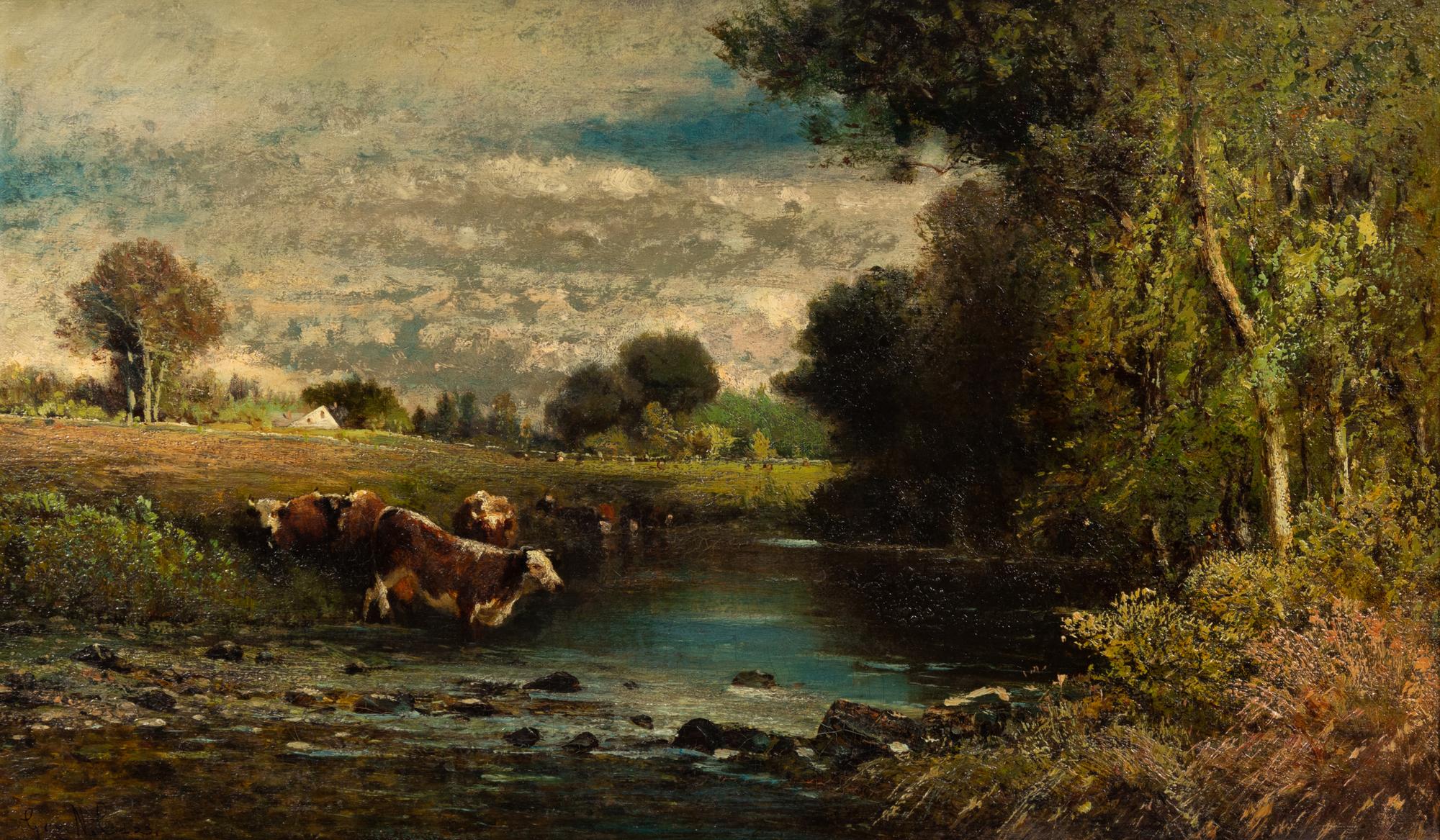 Landscape with Cows in a Stream