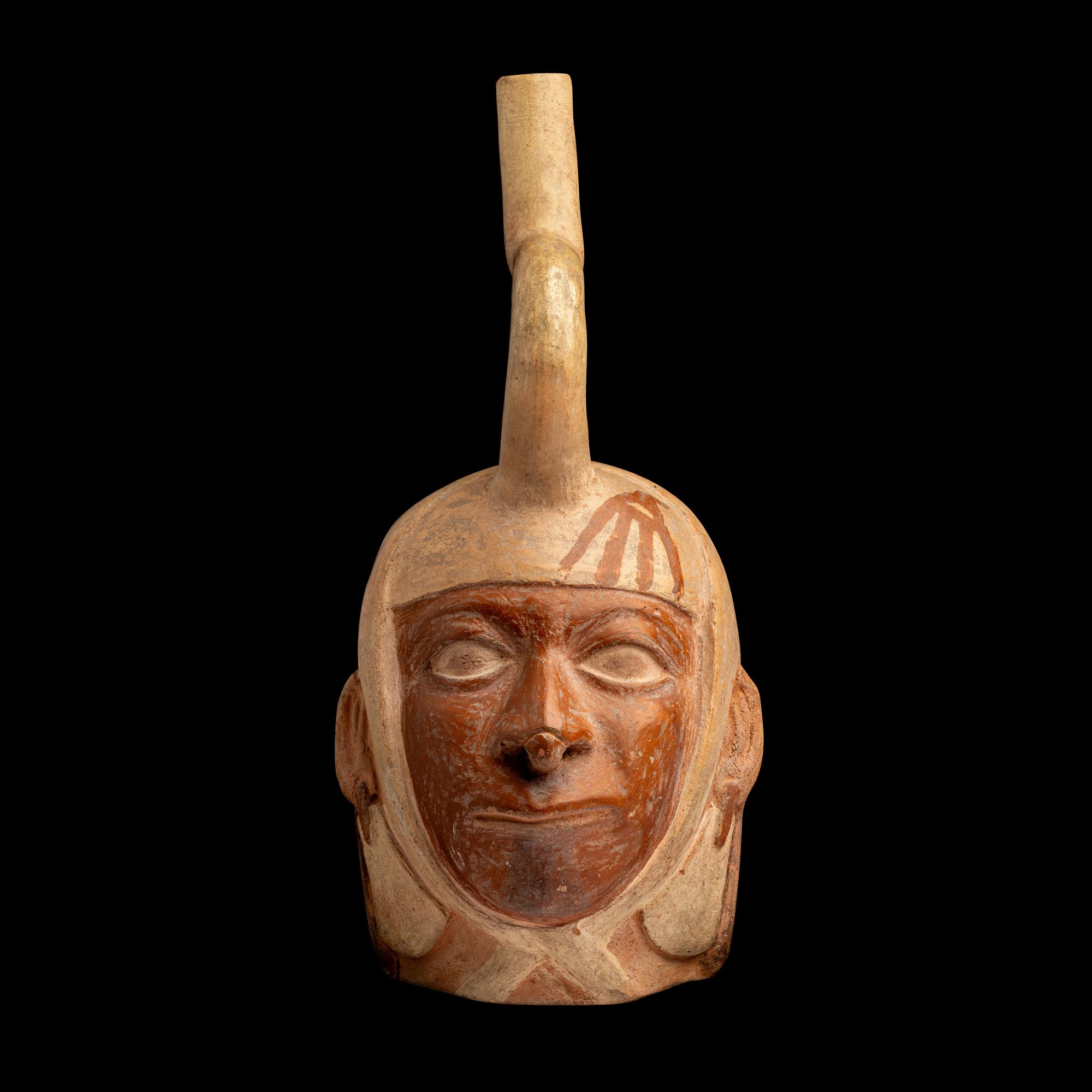 A Moche Stirrup Vessel in the Form of a Warrior
