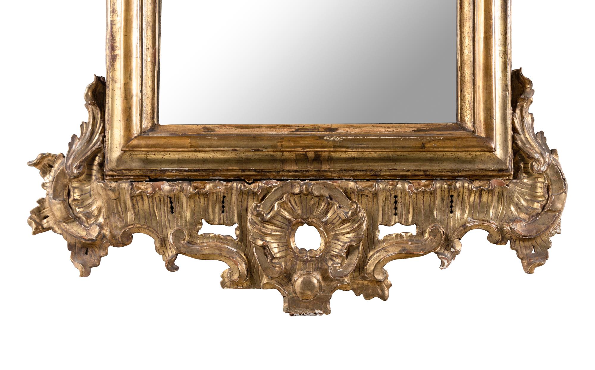 An Italian Rococo Giltwood Mirror