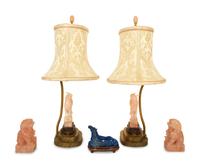 A Group of Chinese Hardstone Table Articles
