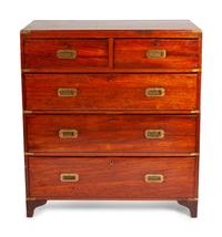 A Brass Mounted Campaign Chest