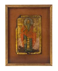 An Eastern European Icon, Height 12 1/4 x width 8 1/4 inches.