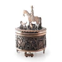 Award Winning Sterling Silver Storyteller Lidded Box, with 14K Gold Accents