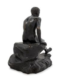 A Grand Tour Bronze Figure of Seated Hermes