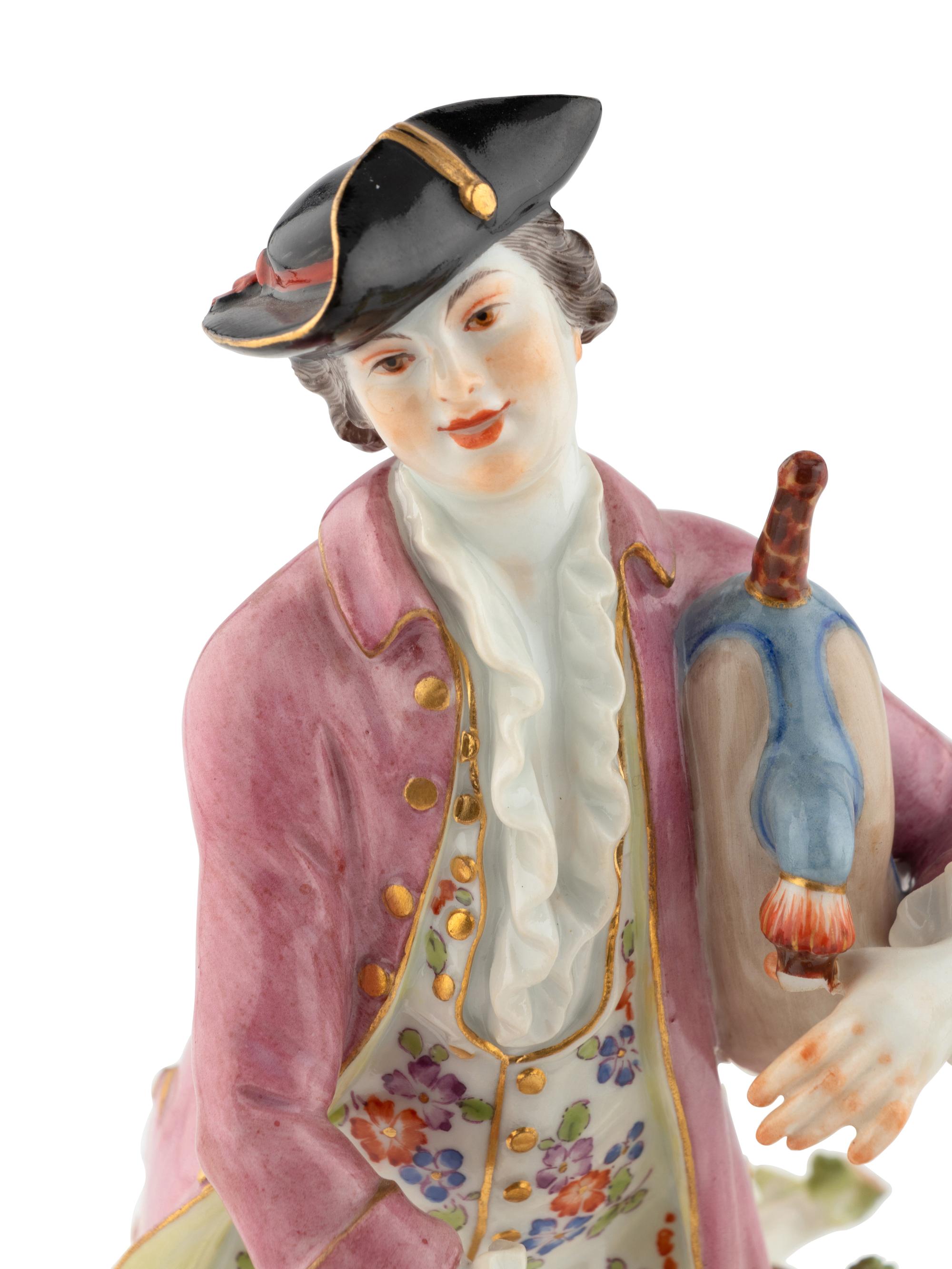 A Pair of Meissen Porcelain Figures