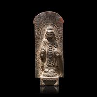 A Small Inscribed Bronze Buddhist Votive Stele, dated Jing Yun 2nd Year (711 AD), Tang Dynasty 唐景雲二年 銅佛
