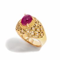 RUBY AND YELLOW GOLD RING