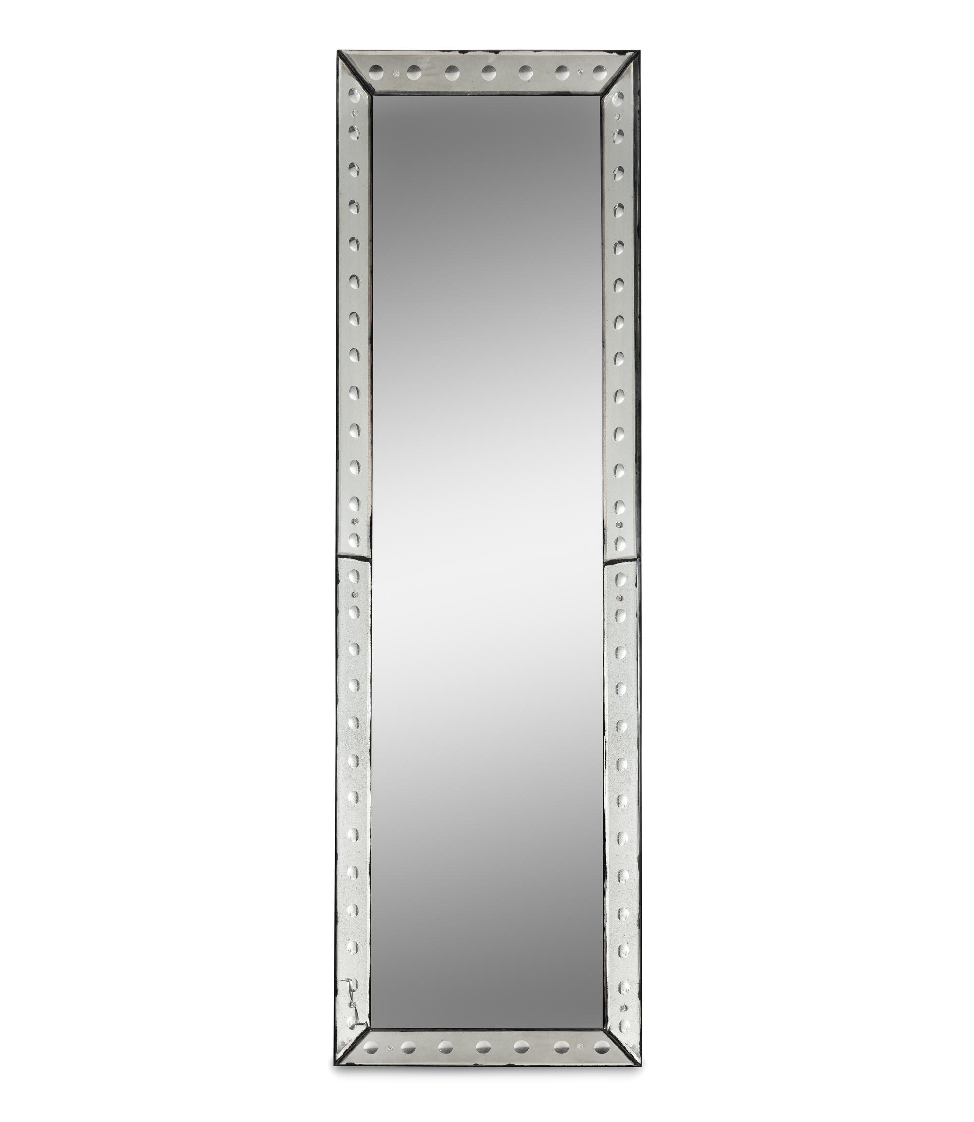 A Modern Etched Glass Mirror